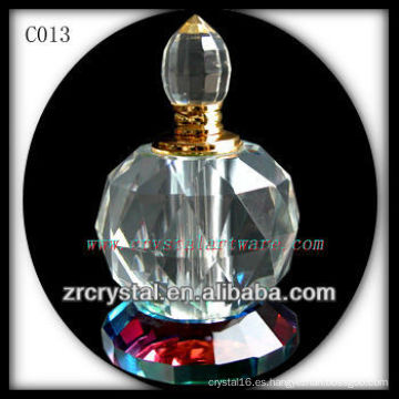 Bonita botella de perfume de cristal C013